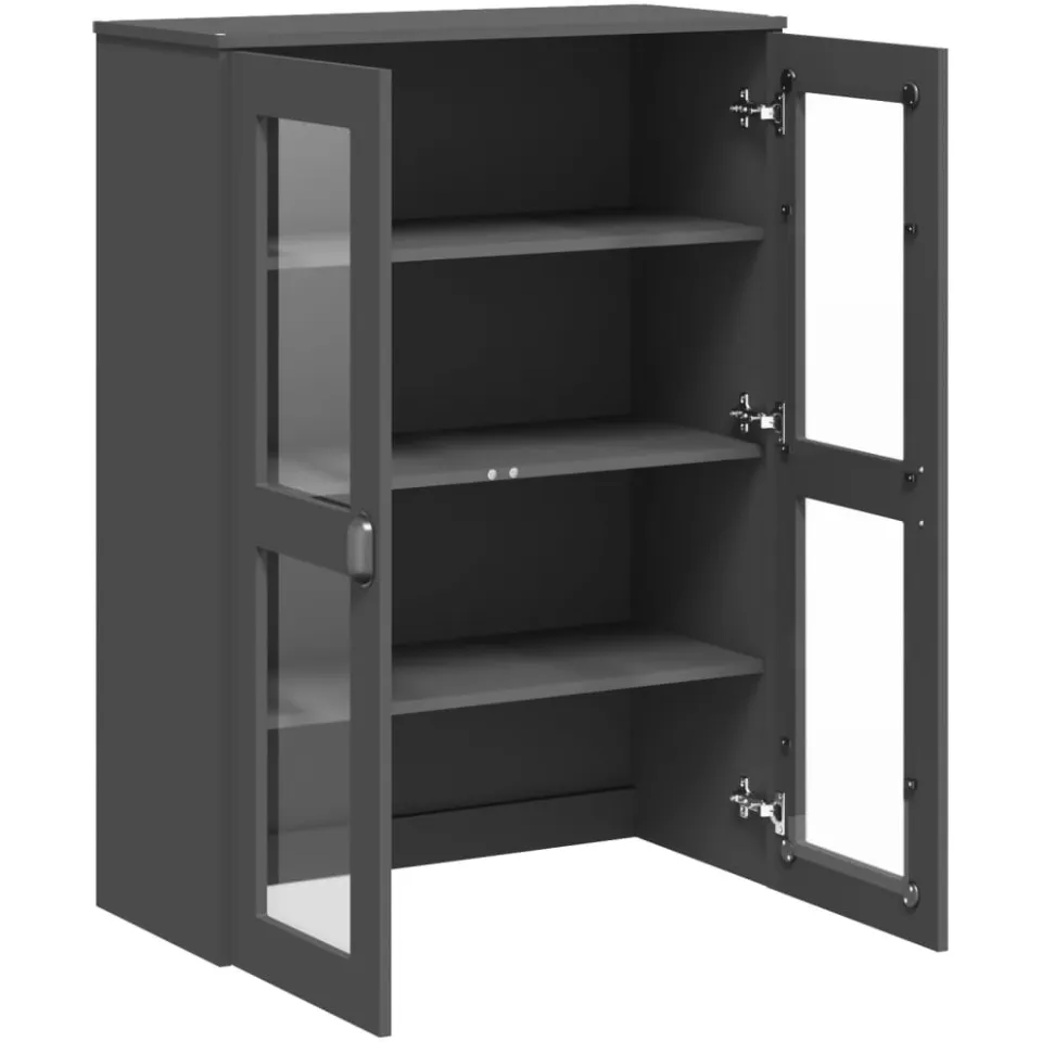 vidaXL Opzetkast VIKEN bewerkt hout antracietgrijs, foto 4