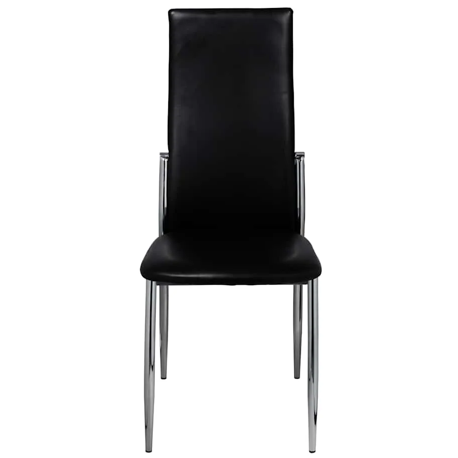 vidaXL Eetkamerstoelen 2 st kunstleer zwart, foto 4