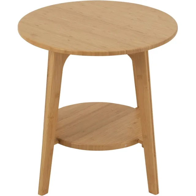 J-Line bijzettafel Rond - bamboe - naturel - small