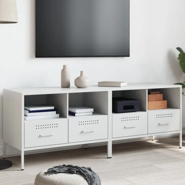 vidaXL Tv-meubelen 2 st 68x39x50,5 cm staal wit, foto 2