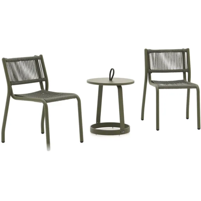 Manifesto Furniture Manifesto Misurina/Salemi balkonset 3-delig stapelbaar Groen