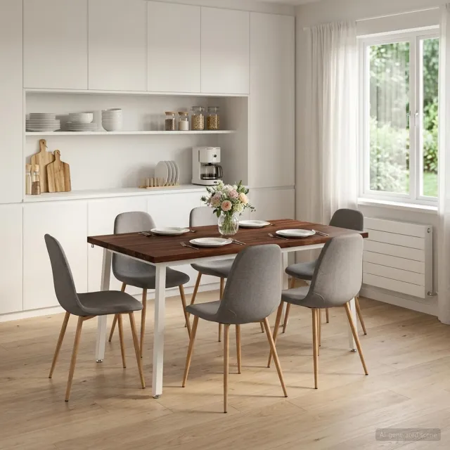 vidaXL Vierkante Eettafel 160 x 70 x 75 cm Massief Acaciahout bruin