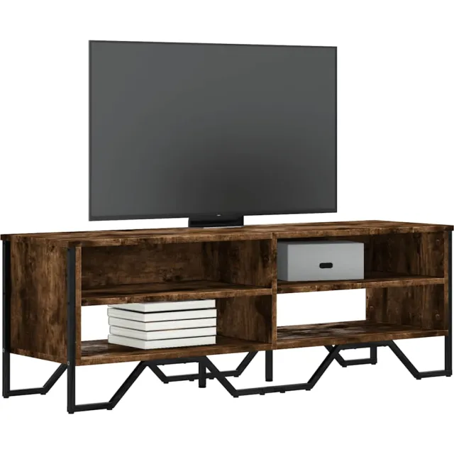 vidaXL Tv-meubel 122x34x41 cm bewerkt hout gerookt eikenkleurig, foto 2
