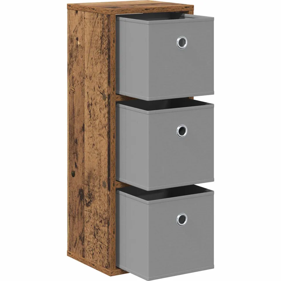 vidaXL Dressoir Oudhout 25,5 x 22 x 69,5 cm bruin, foto 4