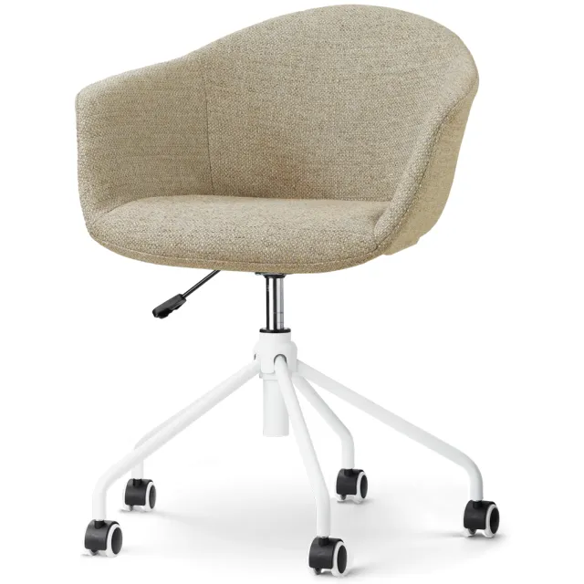 Nolon Nout-Otis bureaustoel taupe melange - wit onderstel