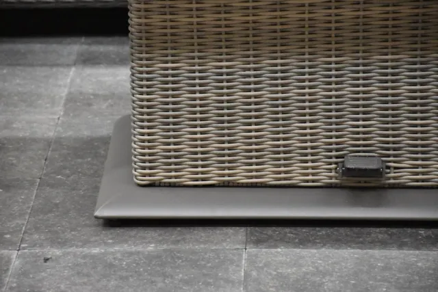 AVH-Collectie Bilbao dining hoek loungeset 7 delig grijs verstelbare tafel