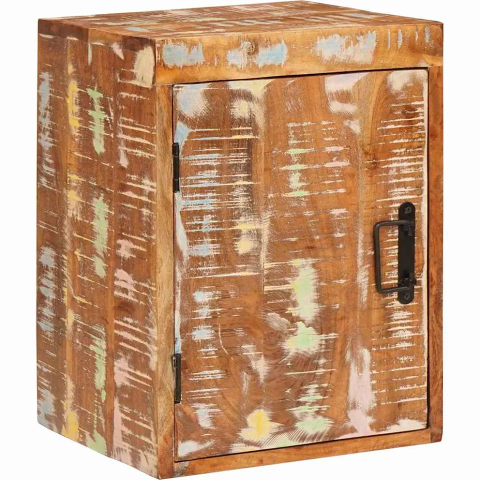 vidaXL Nachtkastje 2 st Bruin 35 x 33 x 48 cm Massief gerecycled hout, foto 3
