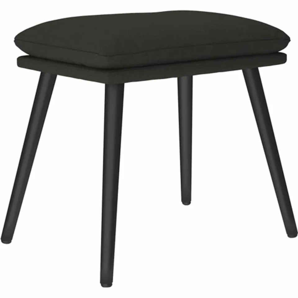 vidaXL Voetenbank 45x29,5x35 cm stof zwart