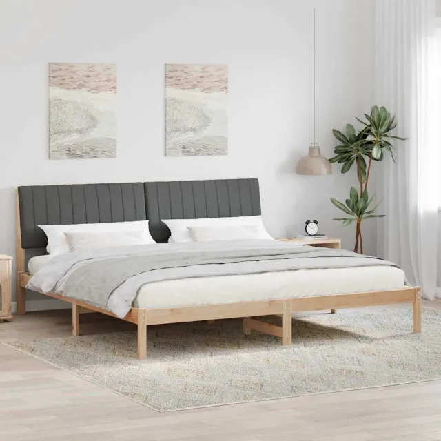 vidaXL Bedframe met hoofdeinde Bruin 200 x 200 cm Massief grenenhout