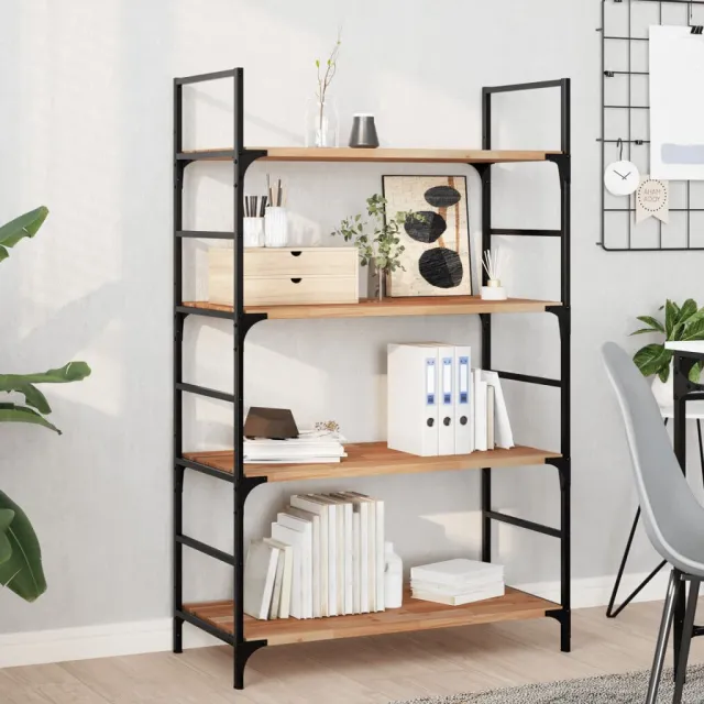 vidaXL Wandschappen 4 st zwevend olieafwerking 80x40x2 cm acaciahout Bruin
