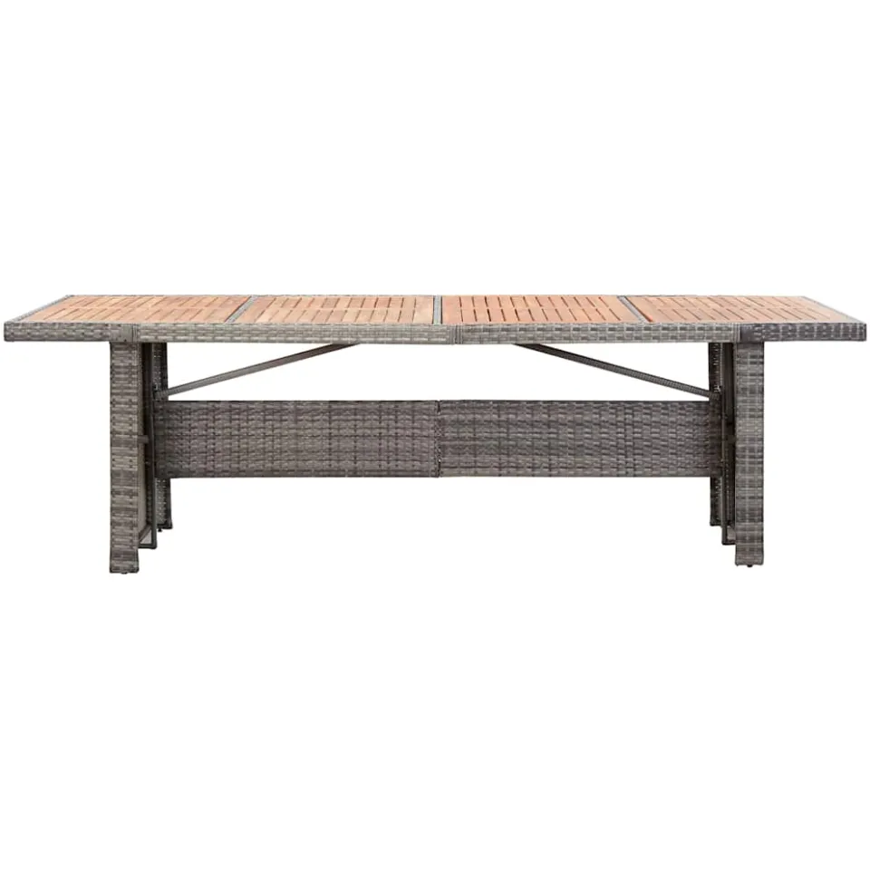 vidaXL 9-delige Tuinset met kussens poly rattan grijs, foto 4
