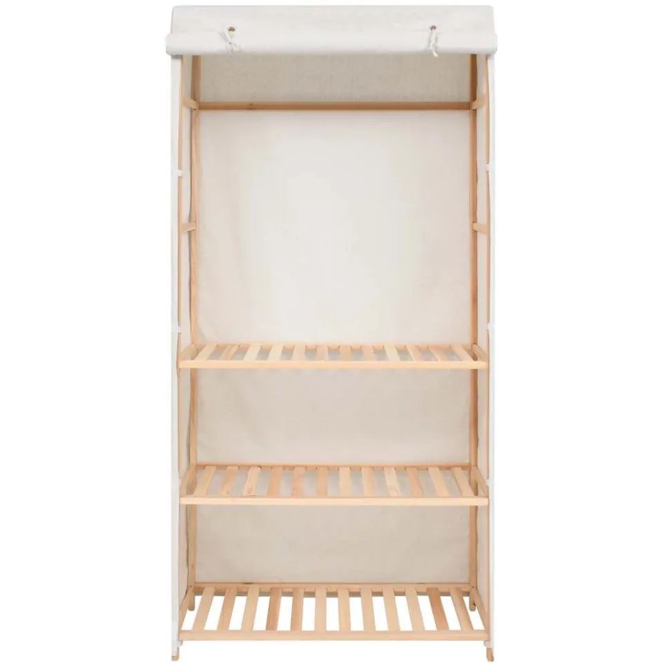 vidaXL Kledingkast 3-laags 79x40x170 cm wit, foto 2