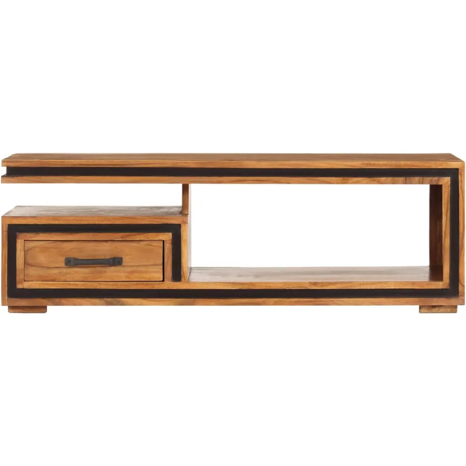 vidaXL Salontafel 100x45x33 cm massief acaciahout bruin, foto 2