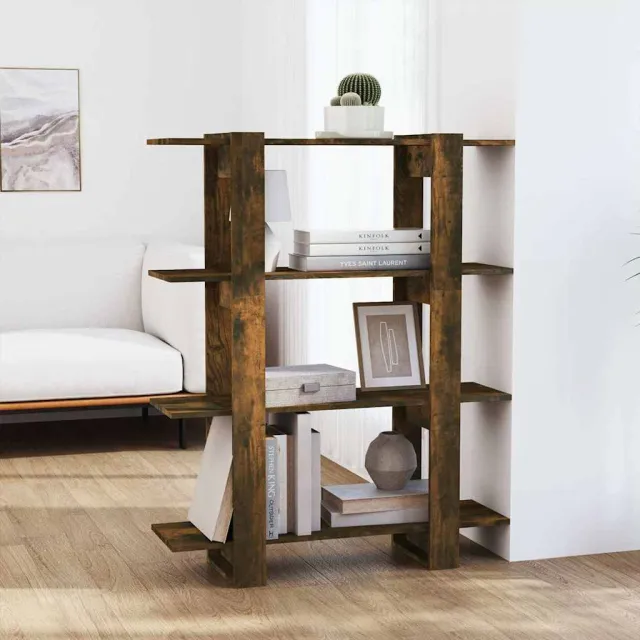 vidaXL Boekenkast/kamerscherm 100x30x123,5 cm gerookt eikenkleurig, foto 2