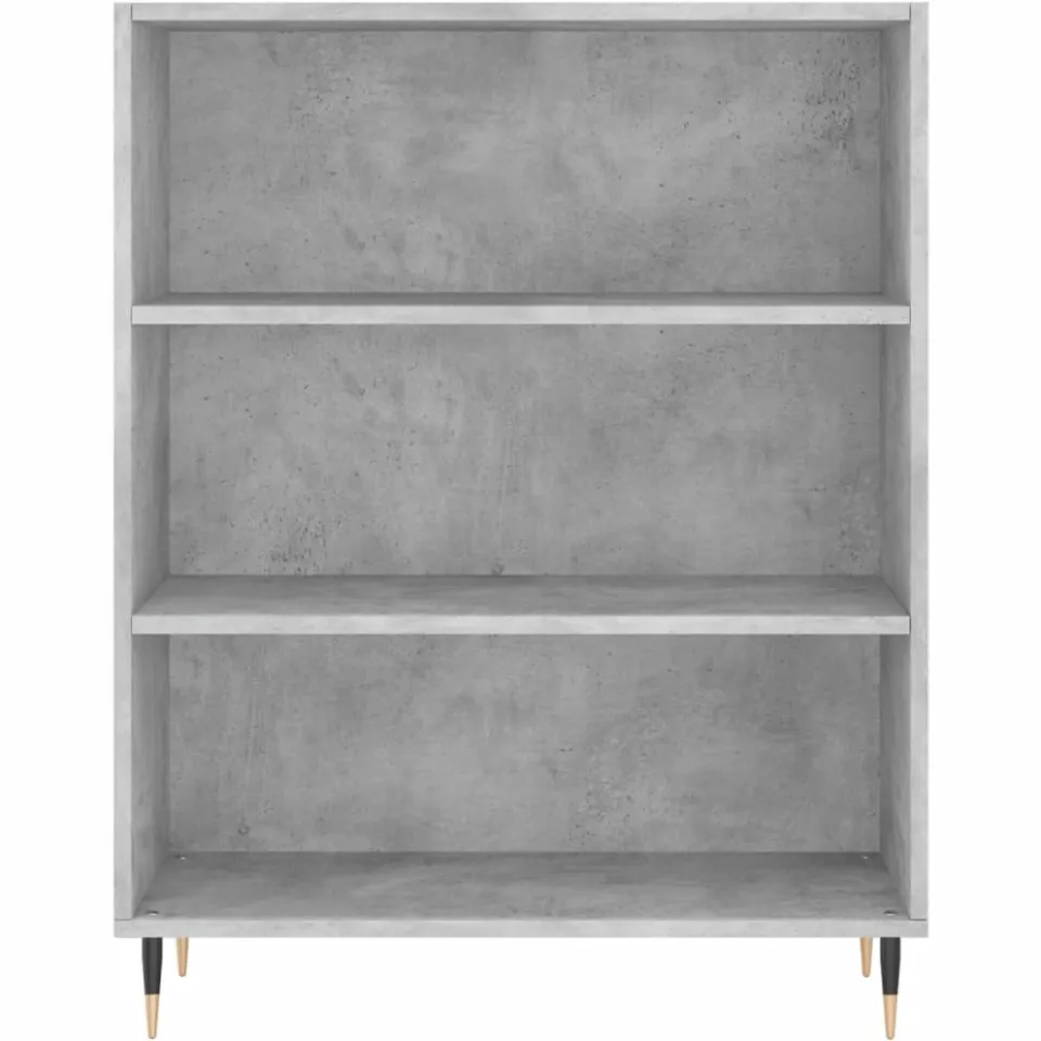 vidaXL Boekenkast 69,5x32,5x90 cm bewerkt hout betongrijs Bruin