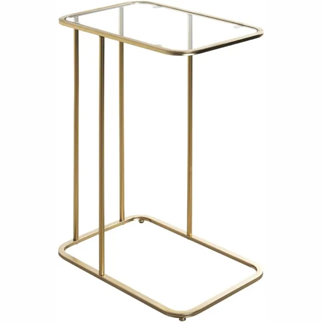 Haku Möbel Art Deco Bijzettafel Goud Metaal Glas 45x65x30 cm
