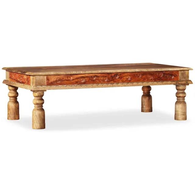 vidaXL Salontafel 110x60x38 cm massief mangohout en acaciahout Bruin