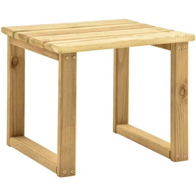 vidaXL Bijzettafel voor ligbed 30x30x26 cm geïmpregneerd grenenhout Groen