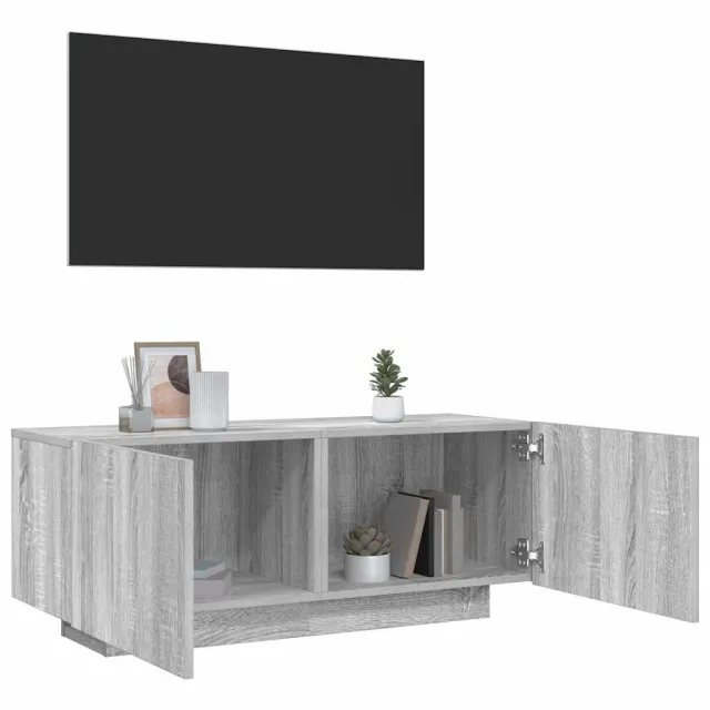 vidaXL Tv-meubel 100x35x40 cm bewerkt hout grijs sonoma eikenkleurig