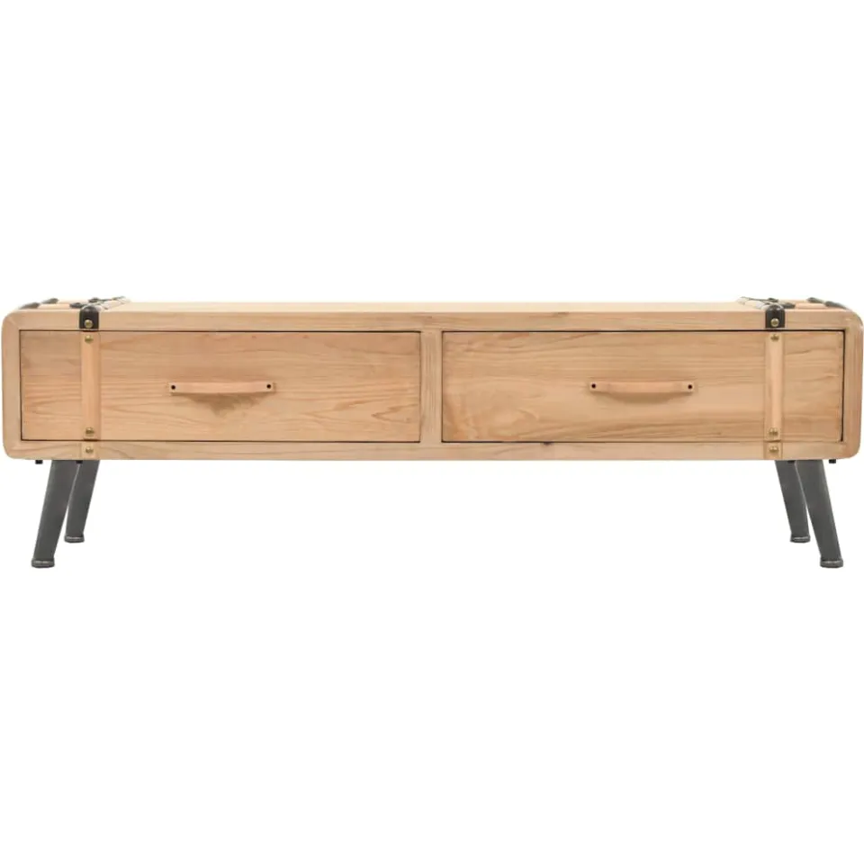 vidaXL Tv-meubel 120x33x35 cm massief vurenhout bruin, foto 2