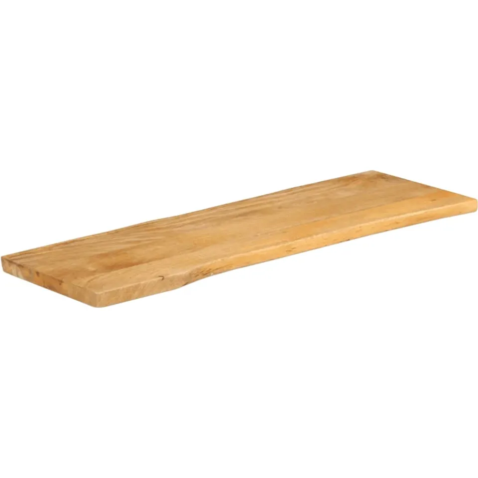 vidaXL Tafelblad met natuurlijke rand 140x40x2,5 cm massief mangohout bruin, foto 2