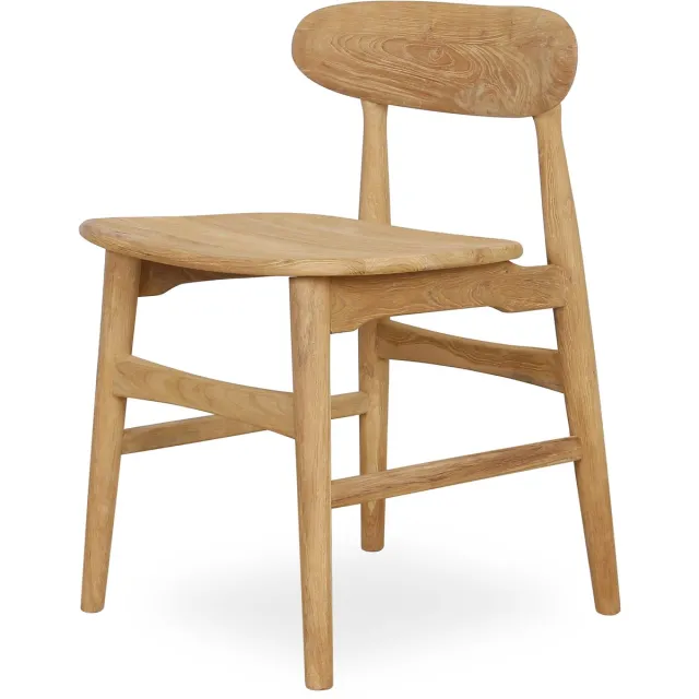 Tall Men Standing Design teakhouten eetkamerstoel | Scandinavische stijl bruin