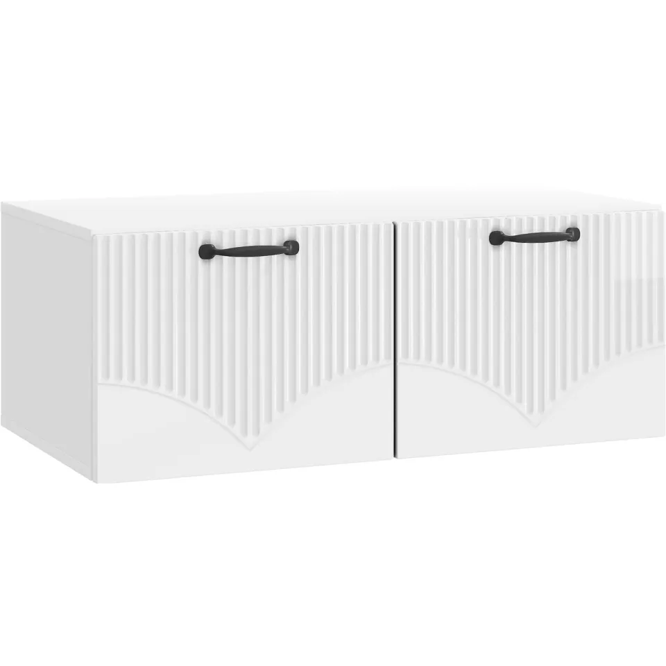vidaXL Wandbeugel TV-kast Hoogglans Wit 78,5 x 41 x 30 cm Bewerkt hout, foto 3
