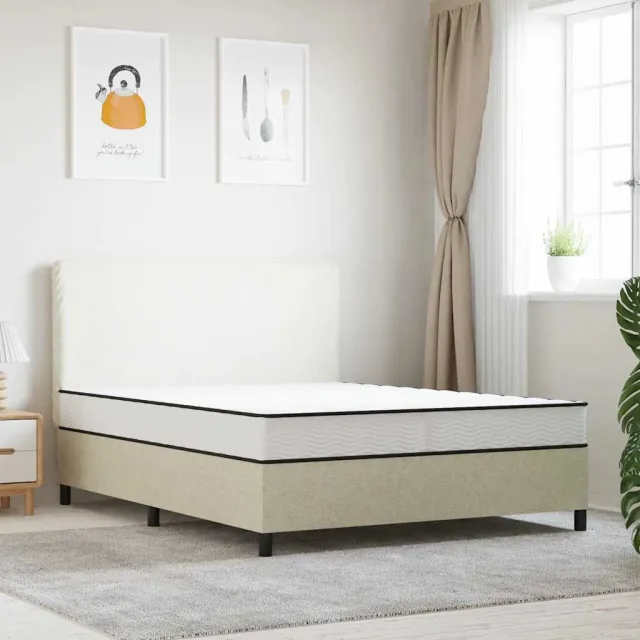 vidaXL Binnenveringmatras middelhard 140x190 cm Wit