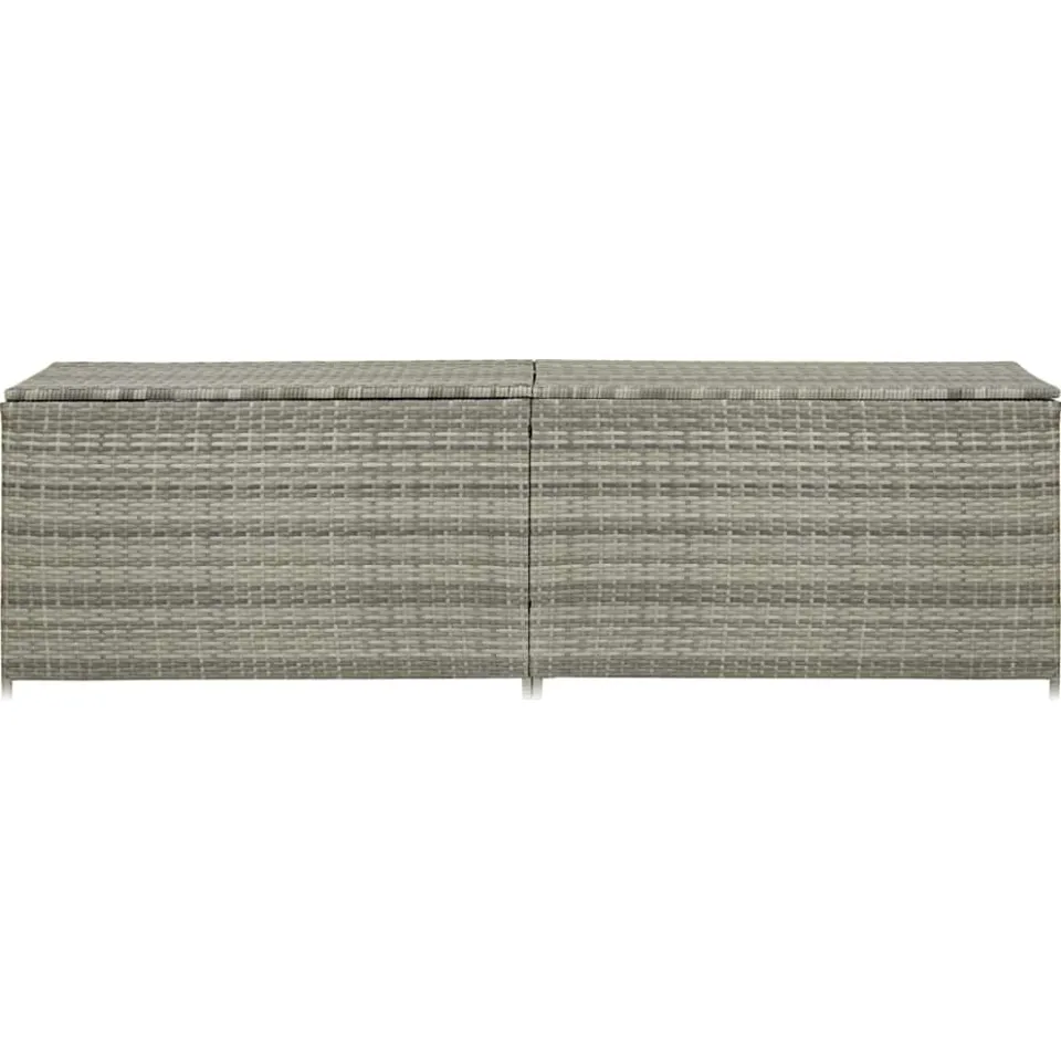vidaXL Tuinbox 200x50x60 cm poly rattan grijs