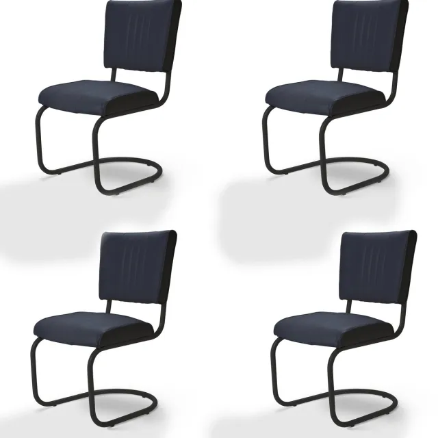 Bel Air Retro Fifties Furniture Prospect MP Black DarkNavy Set van 4