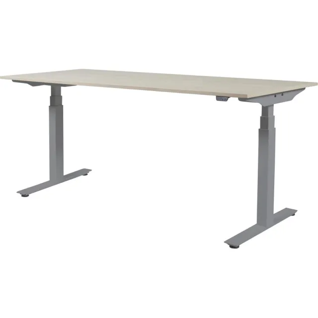 Schaffenburg Zit Sta Bureau - Plus Elektrisch 180x90 eik alu frame bruin