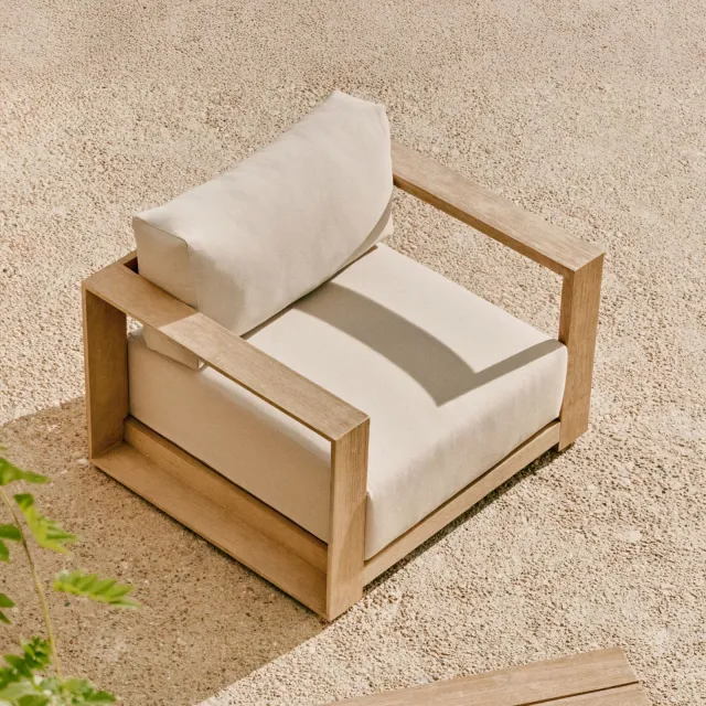 Kave Home Ambra fauteuil acaciahout, foto 2