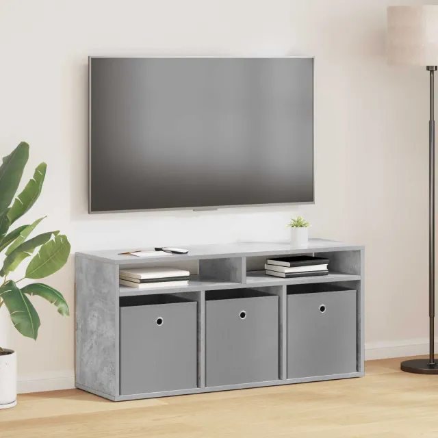 vidaXL Laagkast met lade Beton Grijs 102 x 32 x 48,5 cm, foto 2