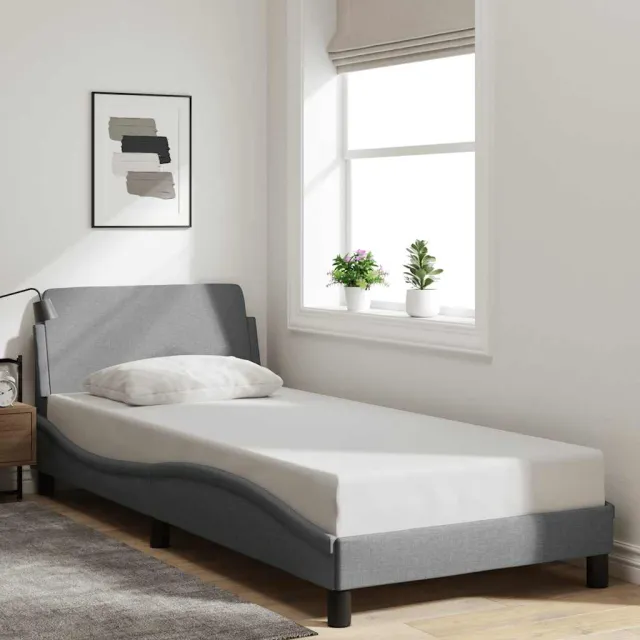 vidaXL Bedframe "Dover" 80x200 cm stof lichtgrijs grijs