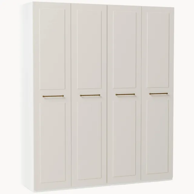 Westwing Collection Modulaire draaideurkast Charlotte, 200 cm breed, diverse varianten Beige