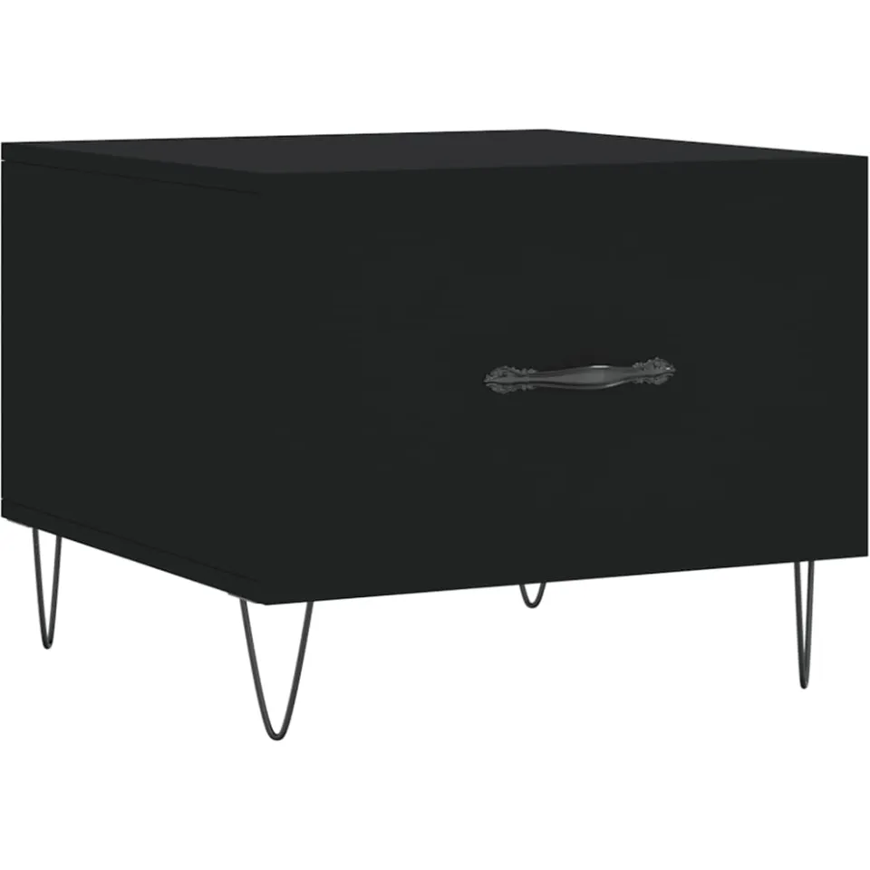 vidaXL Salontafel 50x50x40 cm bewerkt hout zwart, foto 4