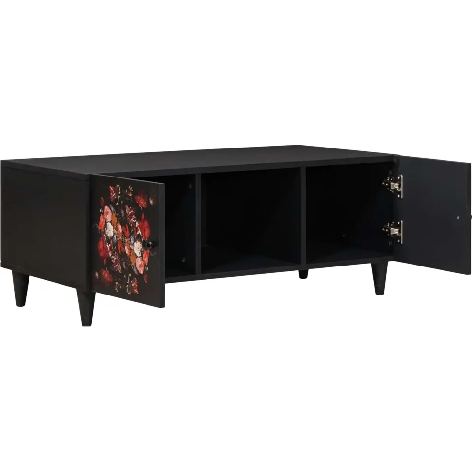 vidaXL Salontafel Multikleur 100 x 54 x 40 cm Massief Mango Hout meerkleurig, foto 2