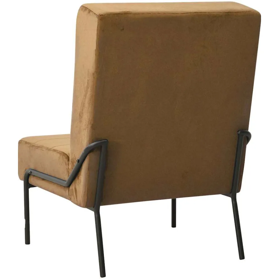 vidaXL Relaxstoel 65x79x87 cm fluweel bruin, foto 3