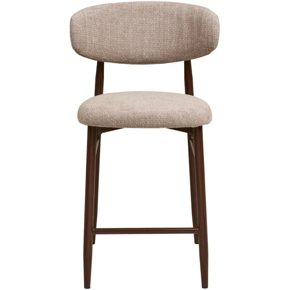 Nolon Jolien Barkruk 65 cm taupe mixed - walnoten onderstel, foto 3