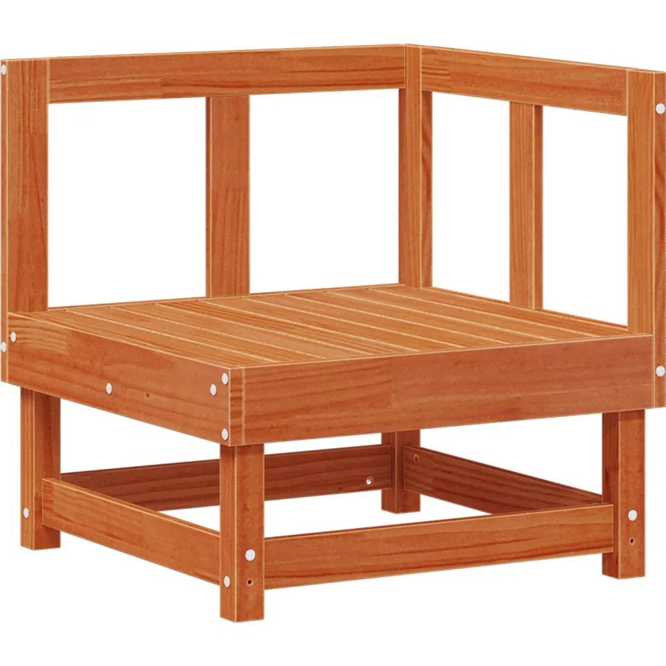 vidaXL Tuin loungeset 5 st Waskleur Bruin Massief grenenhout, foto 3