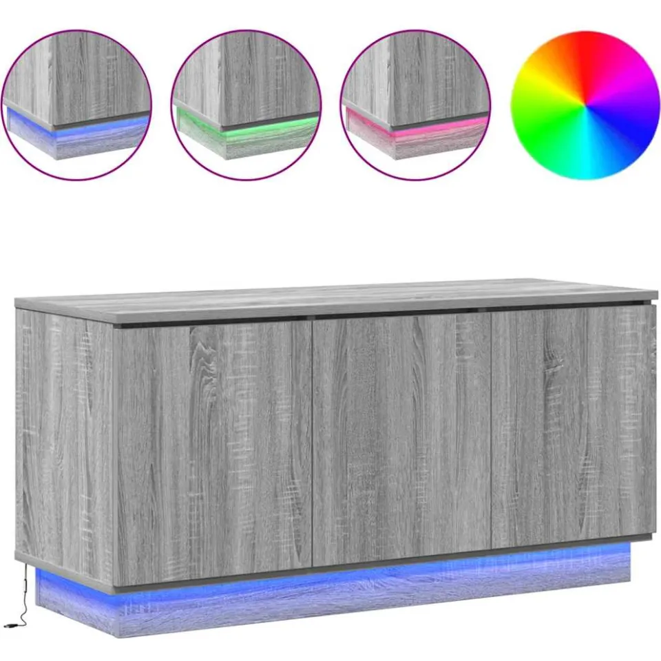 vidaXL TV-kast 100 x 38 x 49 cm Grijs Sonoma Bewerkt hout, foto 4