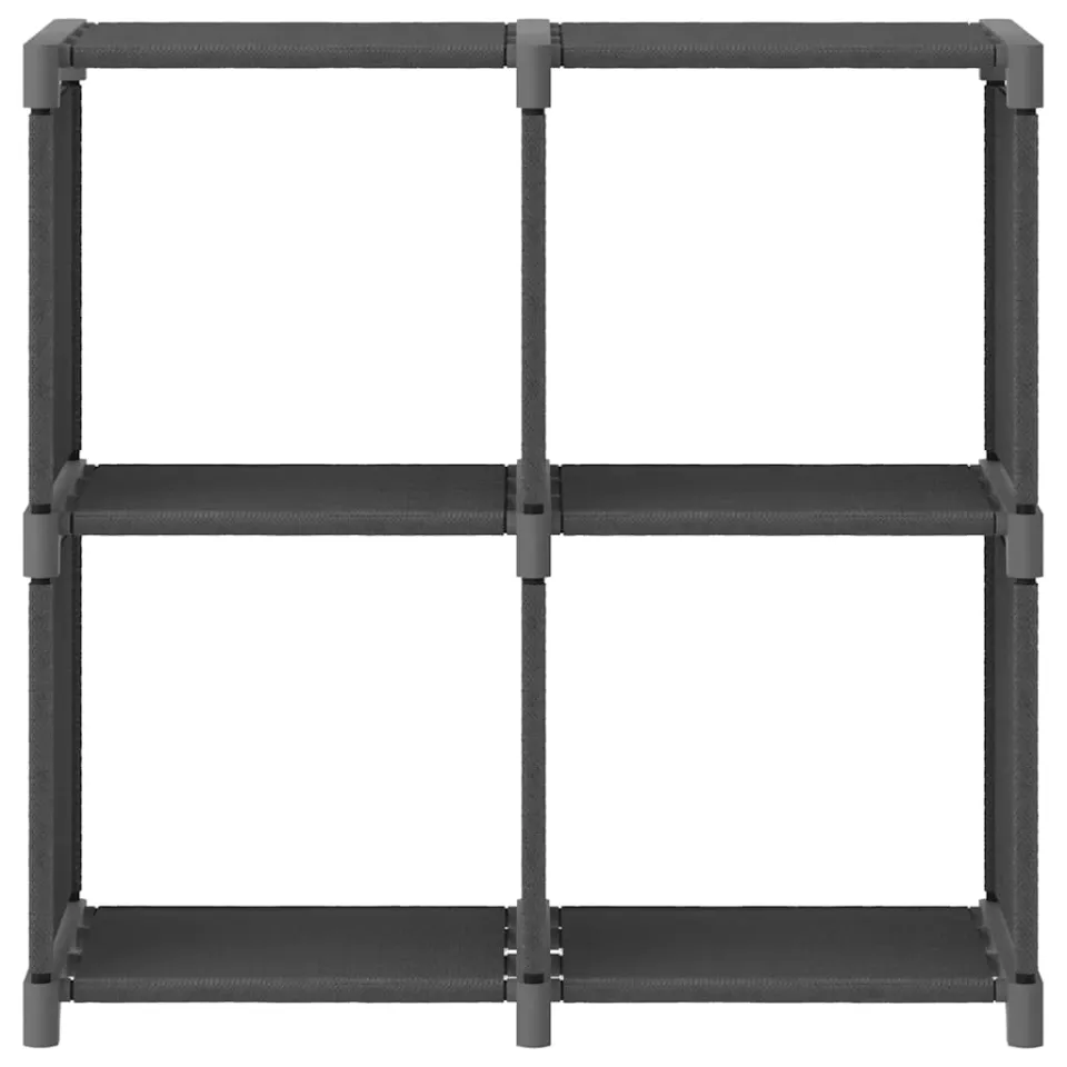 vidaXL Kast met 4 vakken 69x30x72,5 cm stof grijs, foto 2