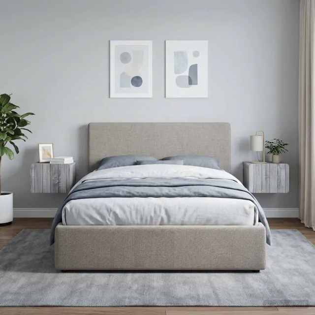 vidaXL Wandbeugel Bedkast 2 st Grijs sonoma 33 x 34,5 x 24 cm, foto 2