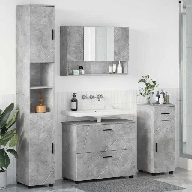 vidaXL Badkamermeubelset 4 st Beton Grijs 35 x 30 x 192 cm, foto 2