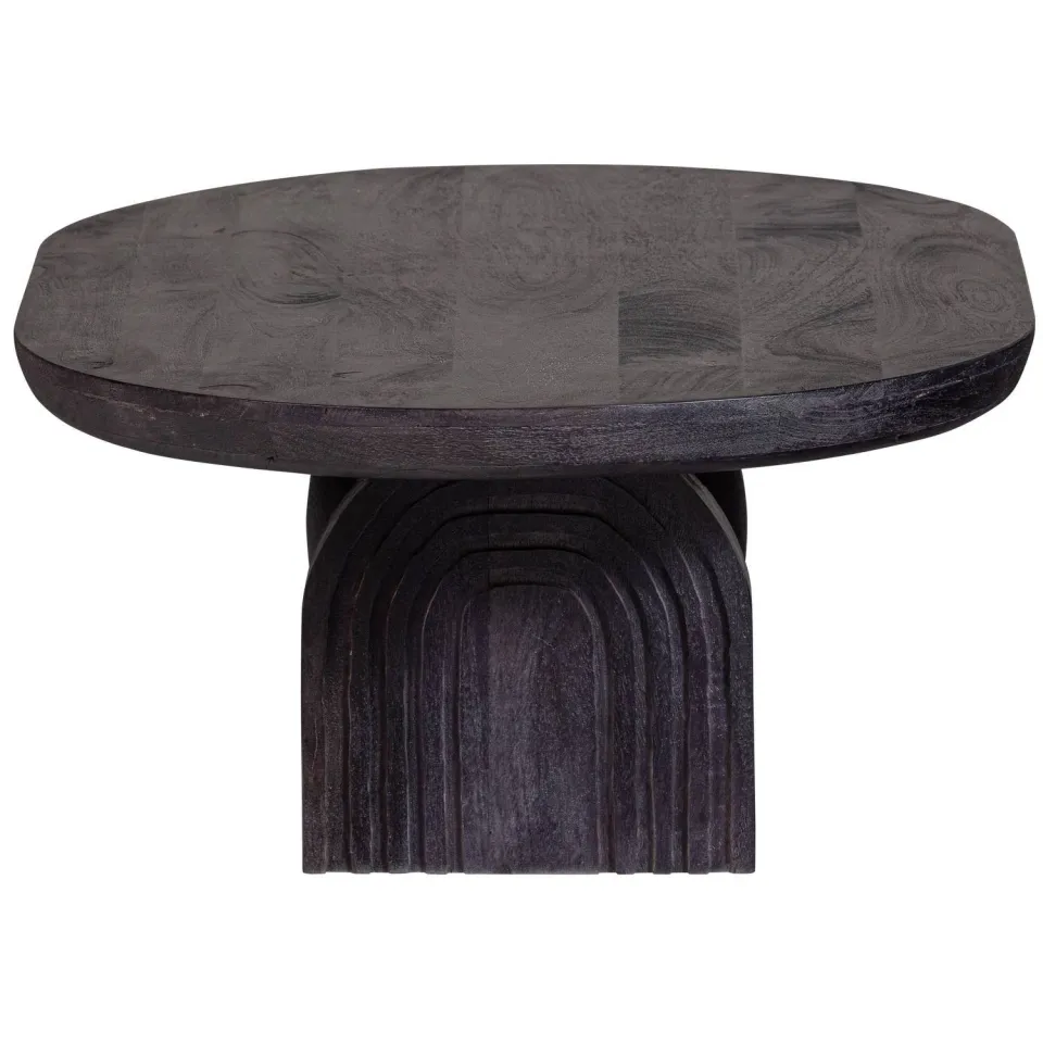 WOOOD Steppe Salontafel - Mango Hout - Zwart - 38x110x72, foto 4