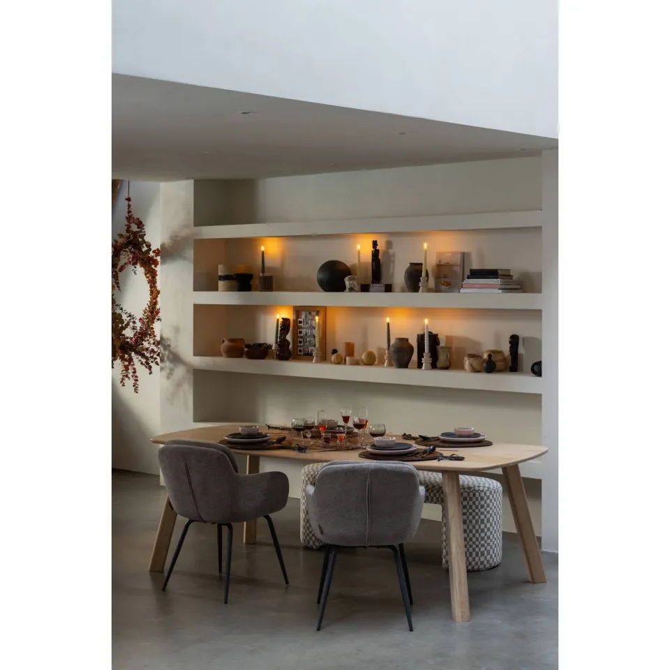 WOOOD Tablo Eettafel Deens Ovaal 220x100 - Eiken - Bruin, foto 4