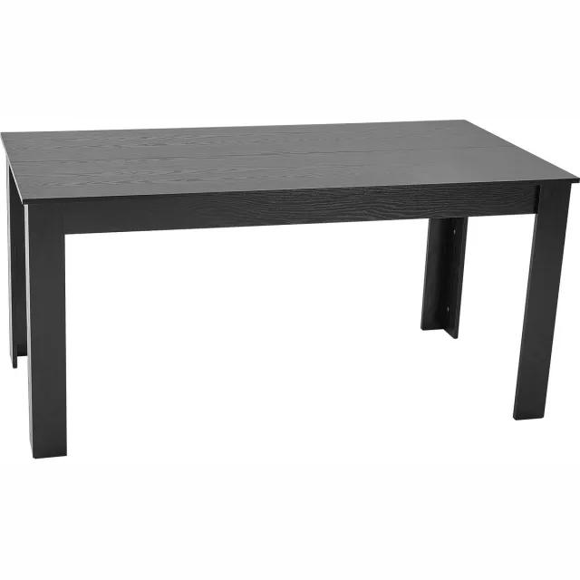 Vevor Rechthoekige eettafel Keukentafel (alleen tafel) Eettafel 160 cm Zwart