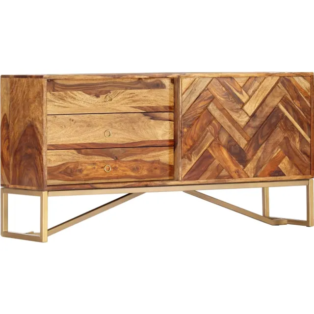 vidaXL Dressoir 118x30x60 cm massief acaciahout Bruin