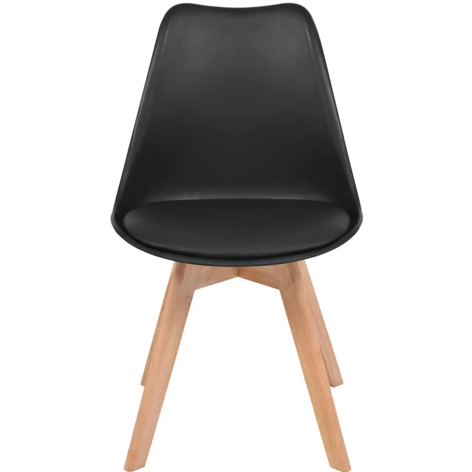 vidaXL Eetkamerstoelen 4 st kunststof zwart, foto 3