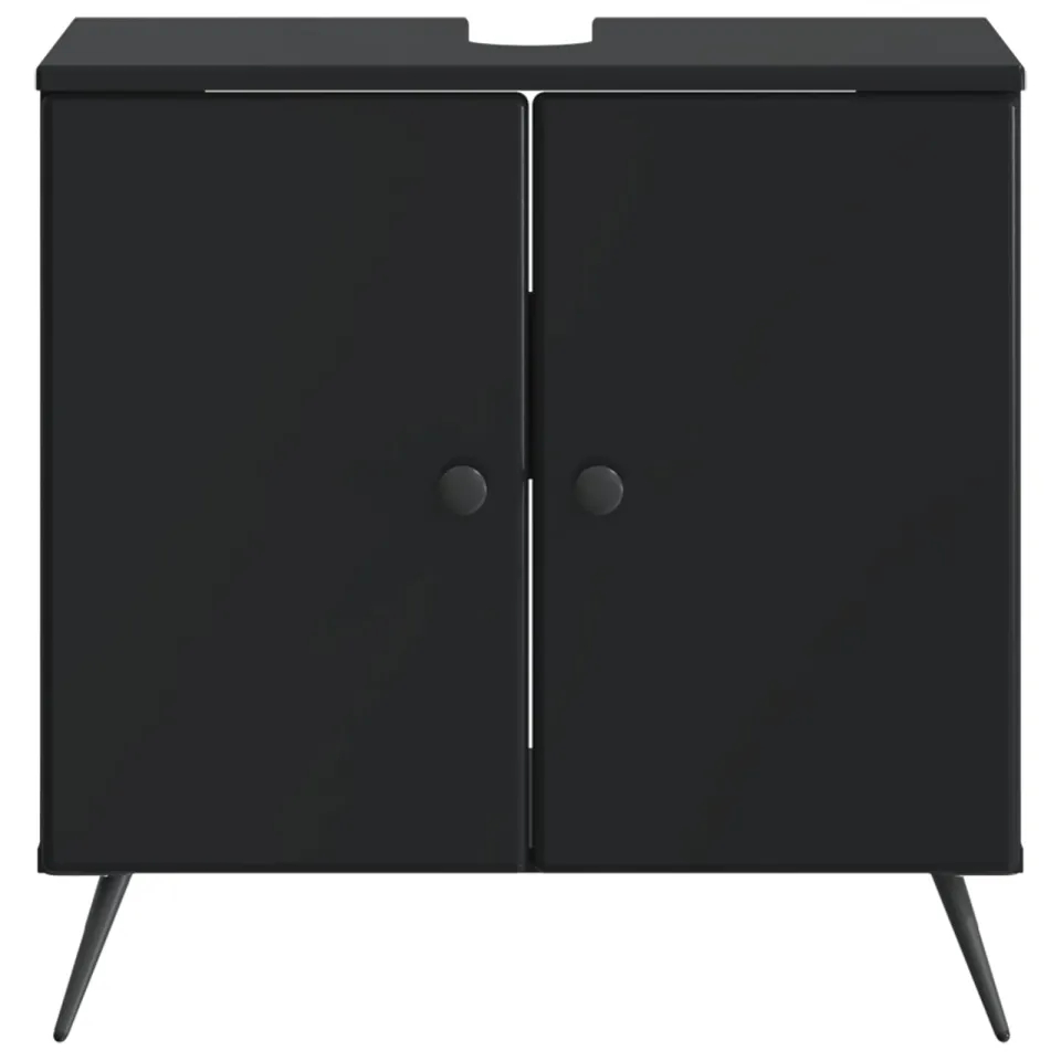 vidaXL Badkamer wastafelkast BREDA Zwart 59,5 x 31,5 x 59 cm, foto 4
